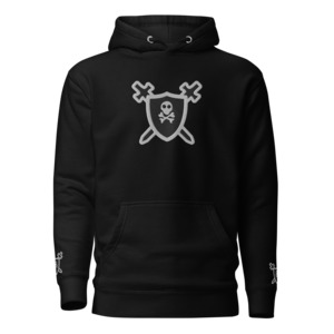 Embroidered Hoodie: Shield & Swords - Embroidered Hoodie