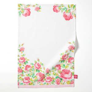 Royal Albert Kitchen: Royal Albert Cheeky Pink Rose Garden Tea Towel