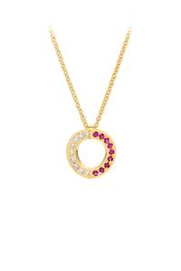 Collections Hidden Heart: Small Hidden Heart™ yellow gold ruby and diamond pendant