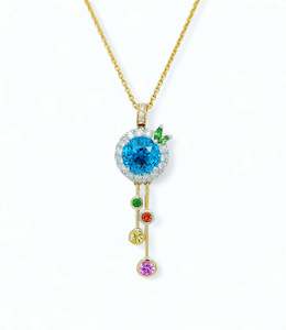 Fine Jewellery Pendants: Blue Waterfall Garden