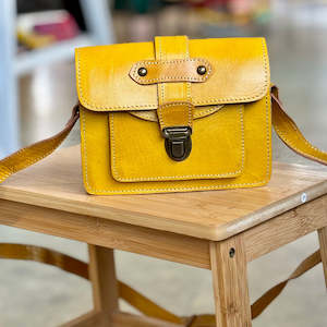 Artisan Bags: Sadar - Yellow Leather Satchel