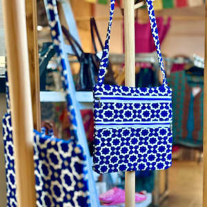 Dhamal-Buckram Satchel 'Blue'