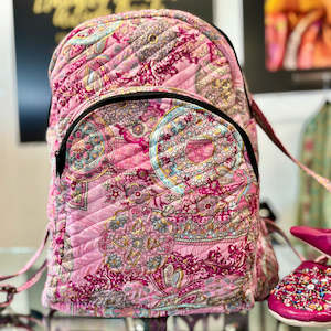 Artisan Bags: DHONA Quilted Backpack - Rose
