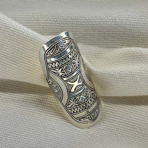 Badawi - Tribal Sterling Silver Cuff Ring