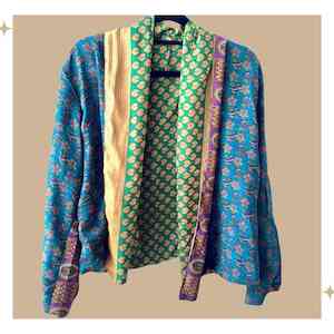 Kimonos: VIVA Silk Reversible Jacket One-of-a-kind (In Store Only)