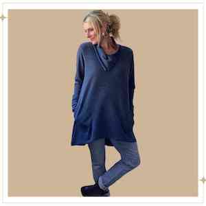 Kimonos: Stretch Tunic - Blueberry