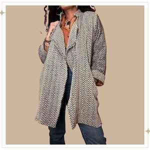 DHARAN - Handloom waterfall jacket