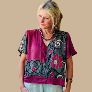 Tops: Silk Zweena Blouse-One-of-a-Kind (in Store only)