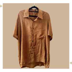 Bodhi Short Sleeved Unisex Shirt - Silk Blend - One of a Kind - 2XL