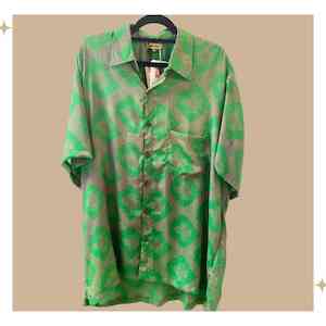 Bodhi Short Sleeved Unisex Shirt - Silk Blend - One of a Kind - 2XL