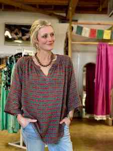 JAMILA Blouse - Teal Orchid