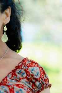 Earrings: HANIYA - Silver drop earrings