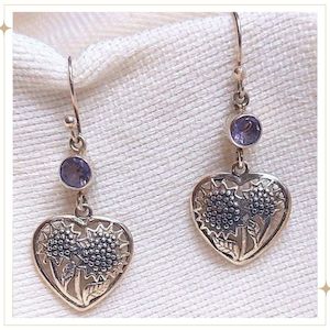 KURINJI - Amethyst & Silver Earrings