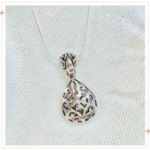 Necklaces And Pendants: DAMEA - Silver Filigree Pendant & Chain