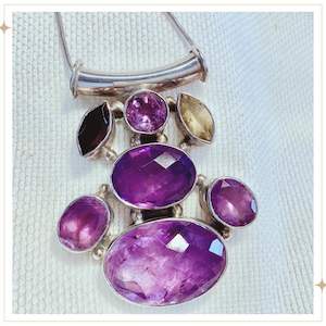 NADIRA - Amethyst, Citrine & Garnet Necklace