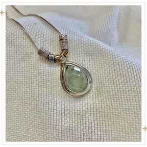 ‘AKHDAR - Prehnite & Silver Pendant