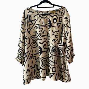 Summertime Blouse - Abstract Runes