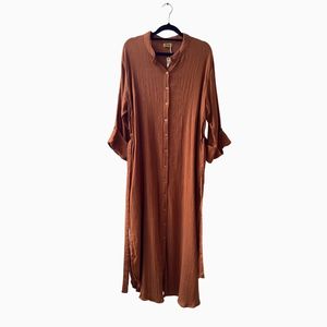 Copper Cotton Kurta - Button Down Tunic