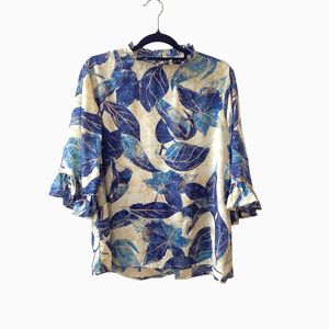 Gwen Blouse - Blue Autumn
