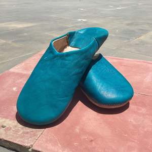 Footwear: Moroccan Bleaghat (slippers) - Teal (size 36&38)