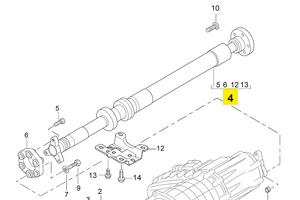 Porsche Parts Automated: Genuine Cardan Drive Shaft (Rear) Porsche Cayenne 9PA 955 2003-2010 New