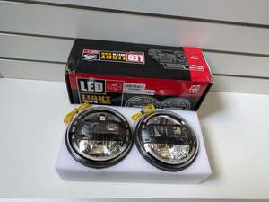 Headlights: Xprite 7" LED Headlights Jeep Wrangler JK LJ CJ TJ Hummer H1 H2 1997-2018 New