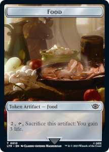 Mtg Singles Instock: Food (10) // Treasure Double-Sided Token [The Lord of the Rings: Tales of Middle-Earth Tokens]