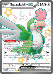Pokemon Singles Currently In Stock: Squawkabilly ex (223/091) [Scarlet & Violet: Paldean Fates]