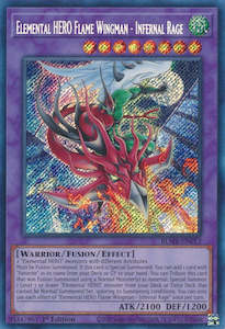 Yugioh Secret: Elemental HERO Flame Wingman - Infernal Rage [BLMR-EN012] Secret Rare