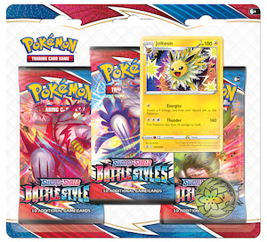 Pokémon TCG: Sword & Shield - Battle Styles 3 Pack Blister - Jolteon