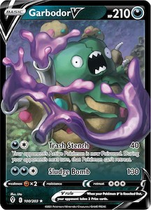 Pokemon Tcg Sword Shield Evolving Skies Singles: Garbodor V (100/203) [Sword & Shield: Evolving Skies]