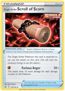 Pokemon Tcg Sword Shield Battle Styles: Single Strike Scroll of Scorn (133/163) [Sword & Shield: Battle Styles]