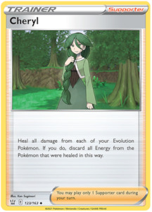 Pokemon Tcg Sword Shield Battle Styles: Cheryl (123/163) [Sword & Shield: Battle Styles]
