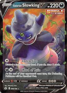 Pokemon Tcg Sword Shield Chilling Reign Singles: Galarian Slowking V (099/198) [Sword & Shield: Chilling Reign]