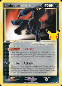 Pokemon Tcg Celebrations: Umbreon (17/17) (Star) [Celebrations: 25th Anniversary - Classic Collection]