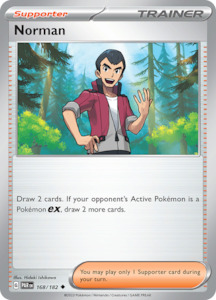 Pokemon Tcg Trainers: Norman (168/182) [Scarlet & Violet: Paradox Rift]