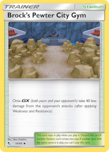 Pokemon Tcg Trainer Cards Stadiums In Stock: Brock's Pewter City Gym (54/68) [Sun & Moon: Hidden Fates]