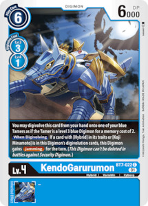 Digimon Singles Currently In Stock: KendoGarurumon [BT7-022] [Next Adventure]
