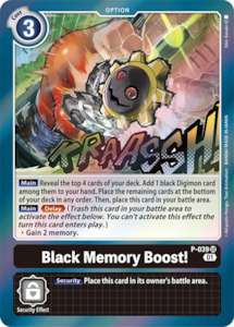 Digimon Singles Currently In Stock: Black Memory Boost! [P-039] [Promotional Cards]