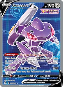Pokemon Tcg Full Art V: Genesect V (254/264) [Sword & Shield: Fusion Strike]