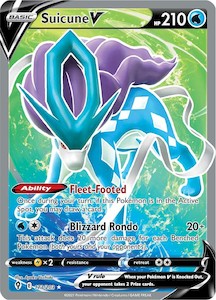 Pokemon Tcg Full Art V: Suicune V (173/203) [Sword & Shield: Evolving Skies]