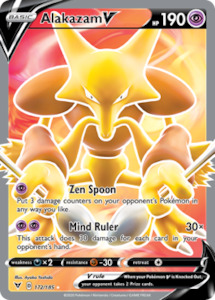 Pokemon Tcg Full Art V: Alakazam V (172/185) [Sword & Shield: Vivid Voltage]