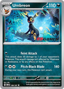 Umbreon (130/197) (EBGames Exclusive) [Scarlet & Violet: Obsidian Flames]
