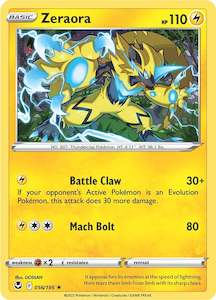 Pokemon Tcg Silver Tempest: Zeraora (056/195) [Sword & Shield: Silver Tempest]