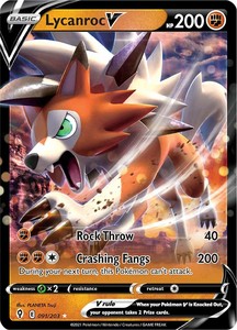 Pokemon Tcg Sword Shield Evolving Skies Singles: Lycanroc V (091/203) [Sword & Shield: Evolving Skies]