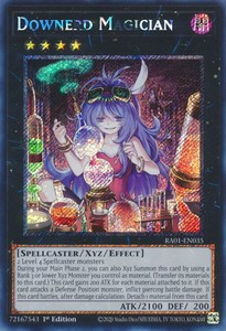 Yugioh Secret: Downerd Magician [RA01-EN035] Platinum Secret Rare