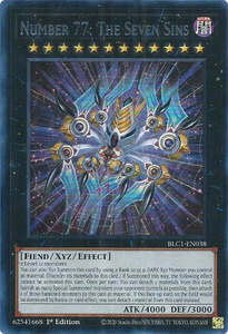 Yugioh Ultra 1st Nm: Number 77: The Seven Sins (Silver) [BLC1-EN038] Ultra Rare
