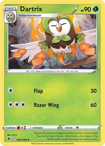 Pokemon Tcg Astral Radiance: Dartrix (020/189) [Sword & Shield: Astral Radiance]