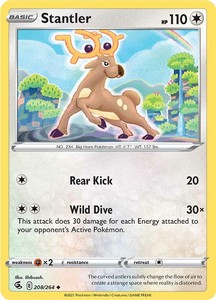Pokemon Tcg Fusion Strike: Stantler (208/264) [Sword & Shield: Fusion Strike]