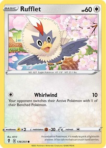 Pokemon Tcg Sword Shield Evolving Skies Singles: Rufflet (136/203) [Sword & Shield: Evolving Skies]
